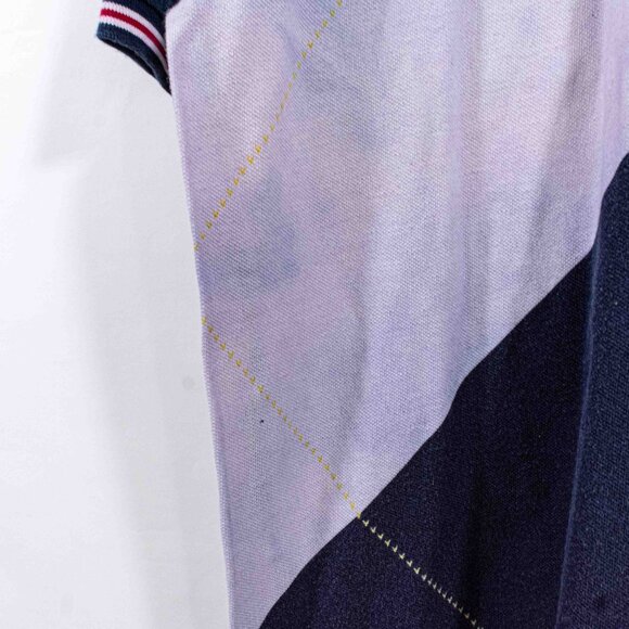 Chaps Ralph Lauren Golf Argyle Polo Shirt Colorblock Distressed XL VTG 90s - Picture 5 of 9